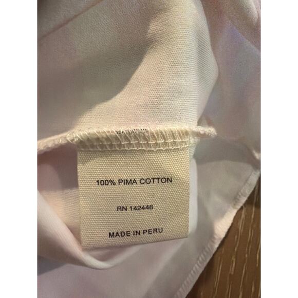 Cozyland Womens Pastel Stripe Pima Cotton Baby Jane Tee Crewneck Size XL - Picture 5 of 5